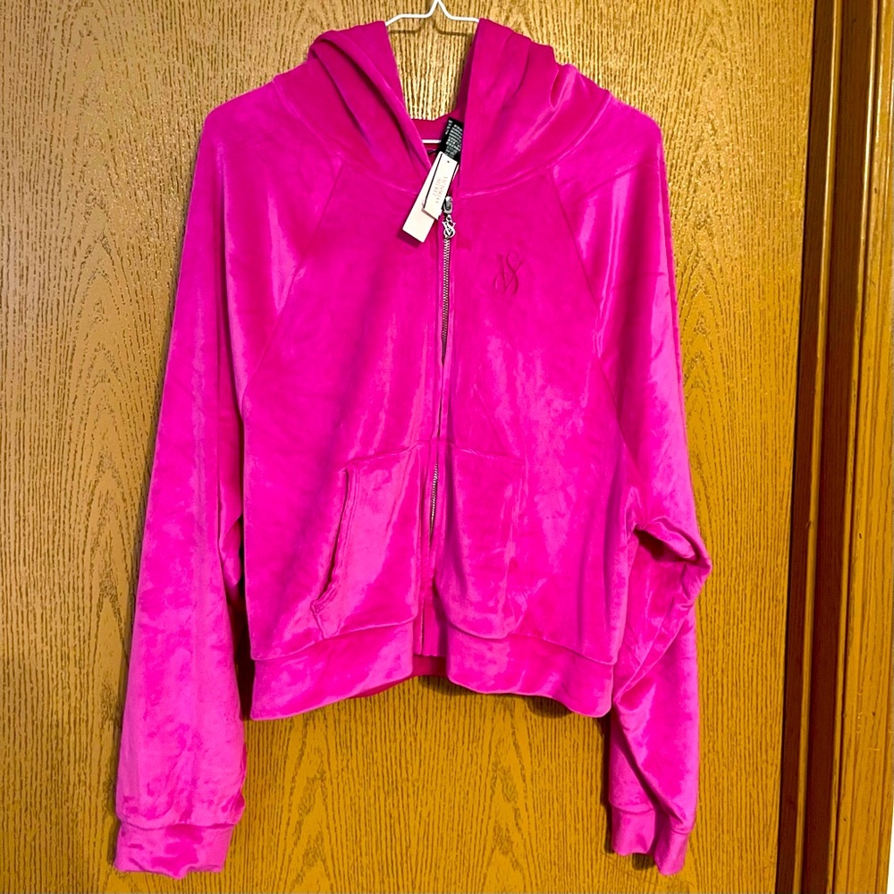Victoria’s Secret Velour Jumpsuit in Bali Orchid Graphic